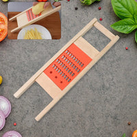 Wooden vegetable slicer grater