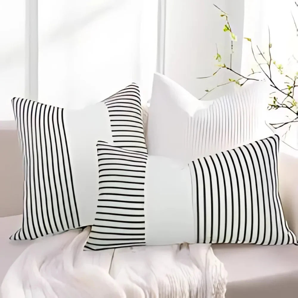 Soft cotton farmhouse pillow covers