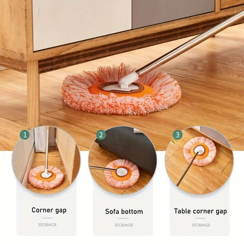 Self-wringing spin mop