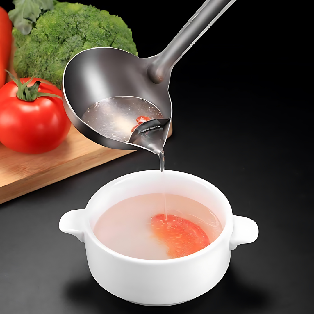 Stainless Steel Oil Soup Separator Spoon (Pack of 1 / 2)