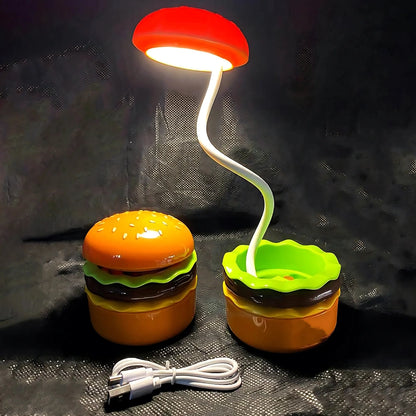 Burger-Shaped LED Desk Lamp