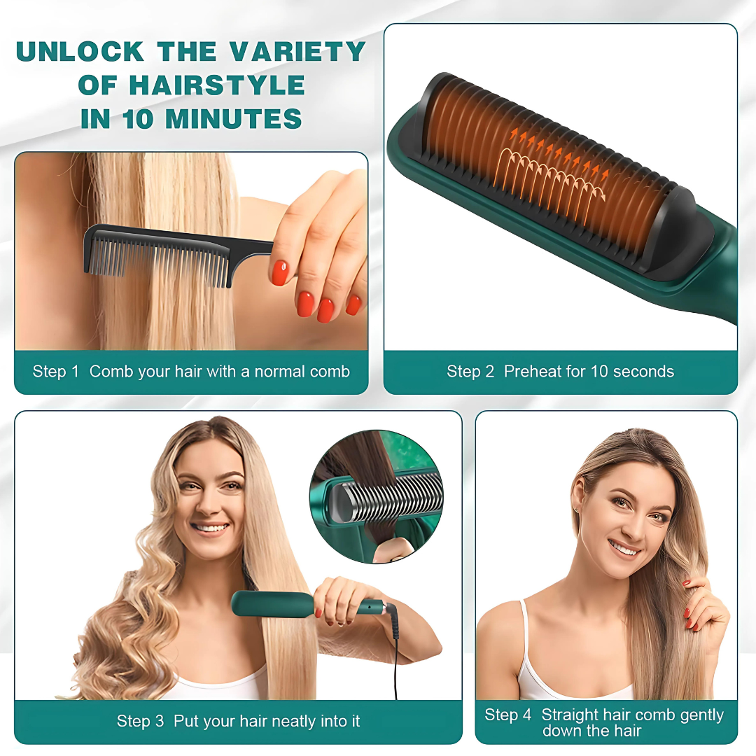 Electric Hair Straightener Comb