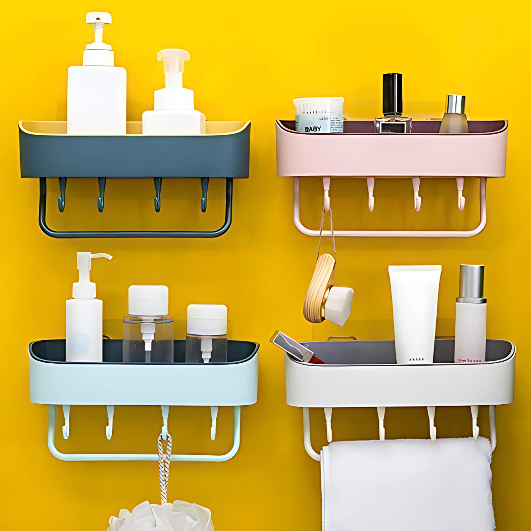 Multipurpose Plastic Kitchen Bathroom Shelf