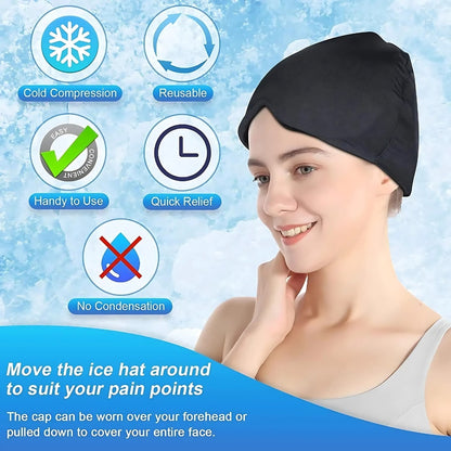 360° Cooling Migraine Relief Cap - Health & Beauty