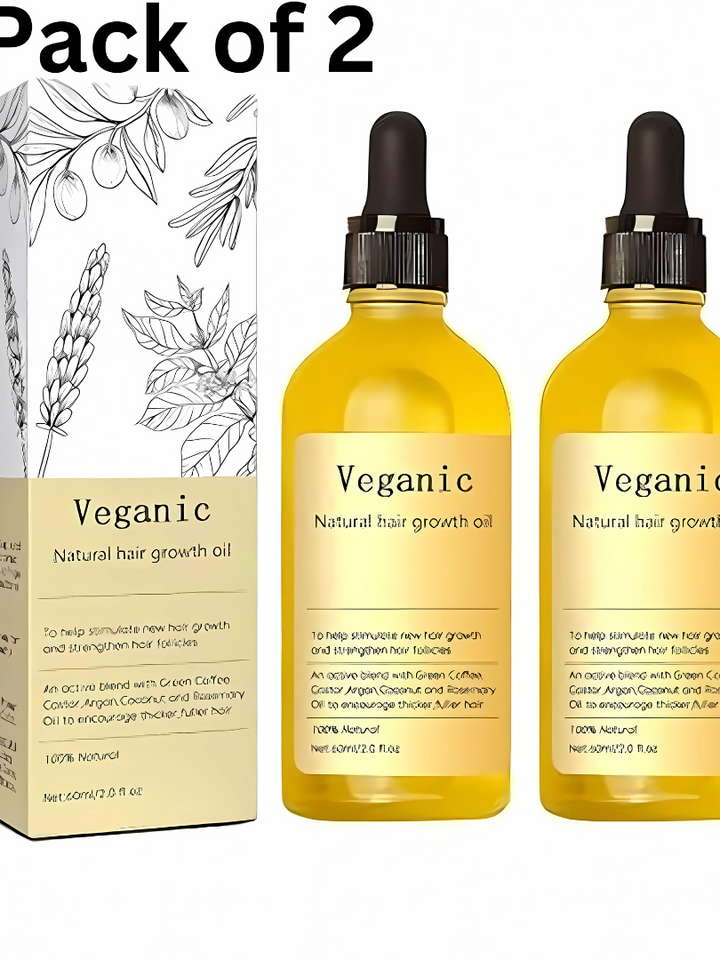 Vegan Natural Hair Growth Oil (Pack of 2)