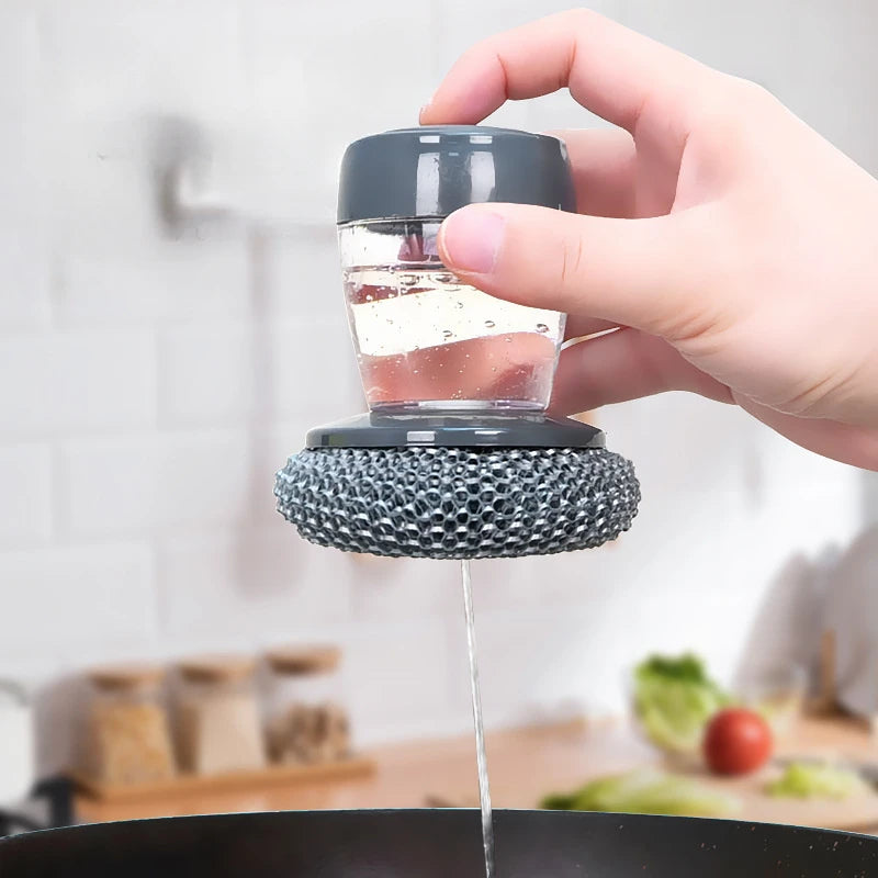 Palm-sized dish scrub brush