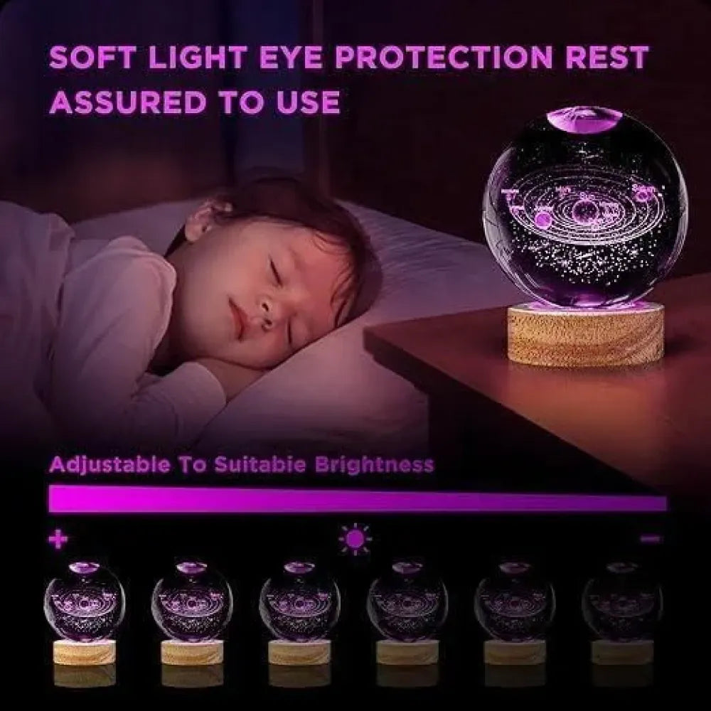 3d crystal galaxy lamp