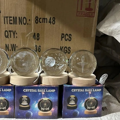 3d crystal lamp ball (assorted design)