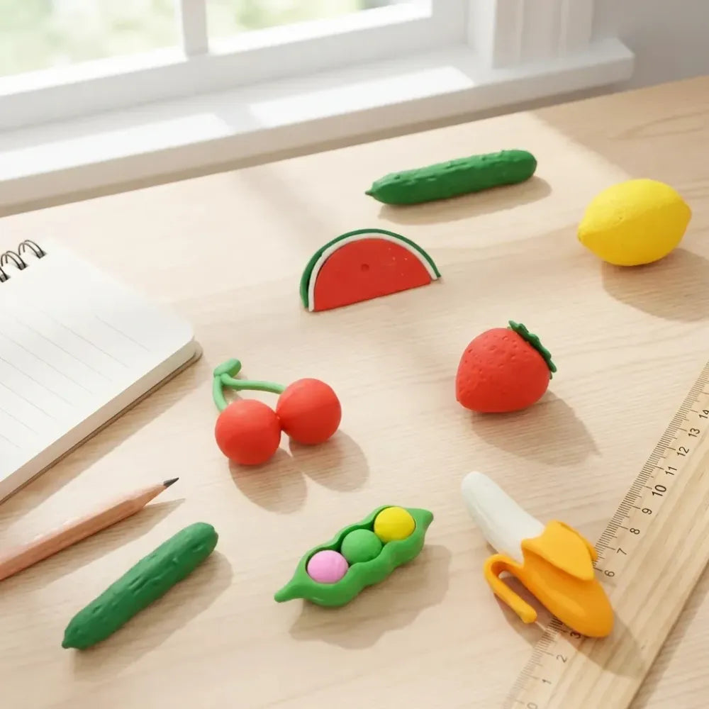 3d fun shape erasers - office