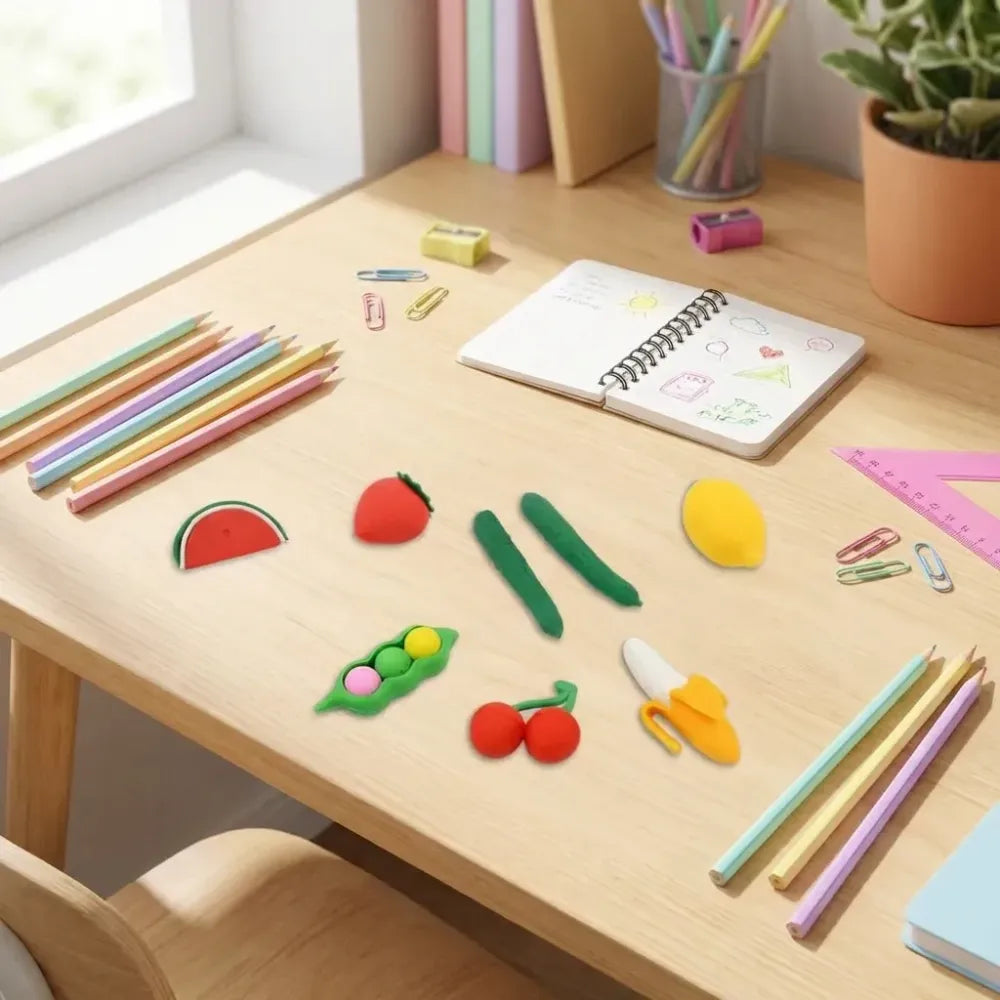 3d fun shape erasers - office