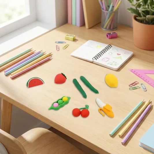 3d fun shape erasers - office
