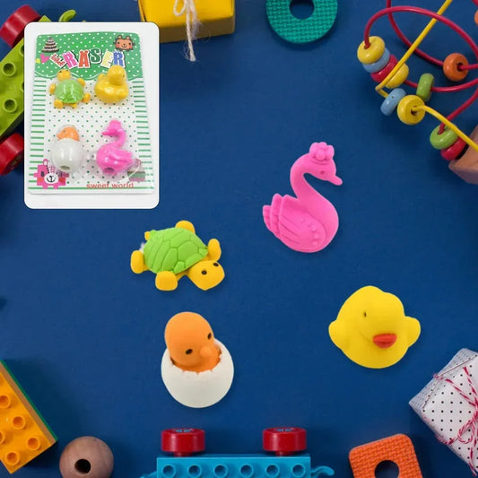 3d fun shape erasers - office