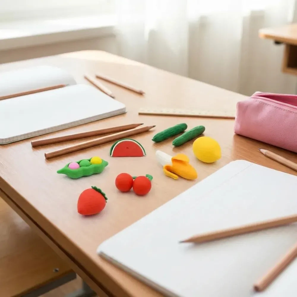 3d fun shape erasers - office