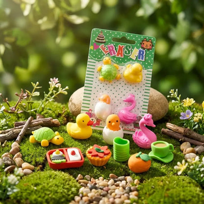 3d fun shape erasers - office