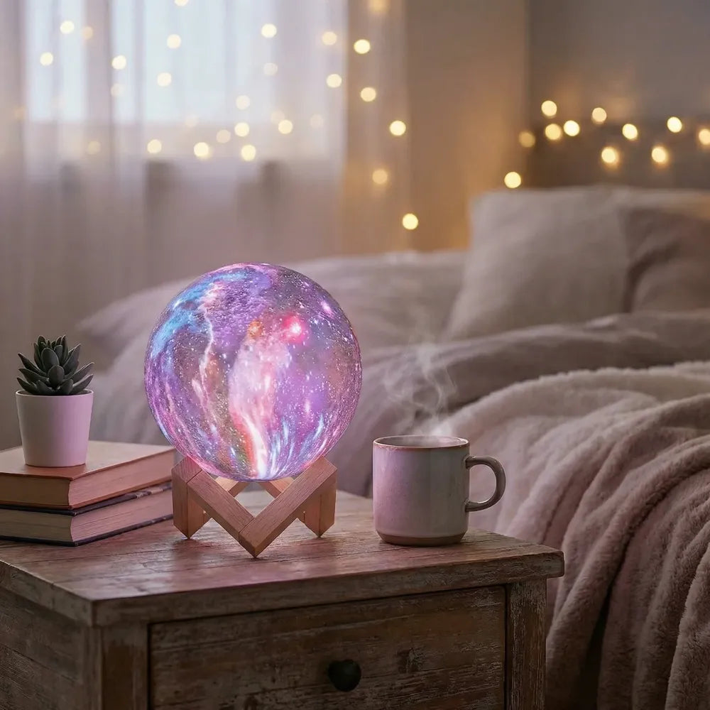 3d moon lamp humidifier - office