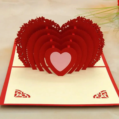 3d paper wish card high quality all design good wishing (all birthday christmas cartoon love heart card) (1 pc) - home
