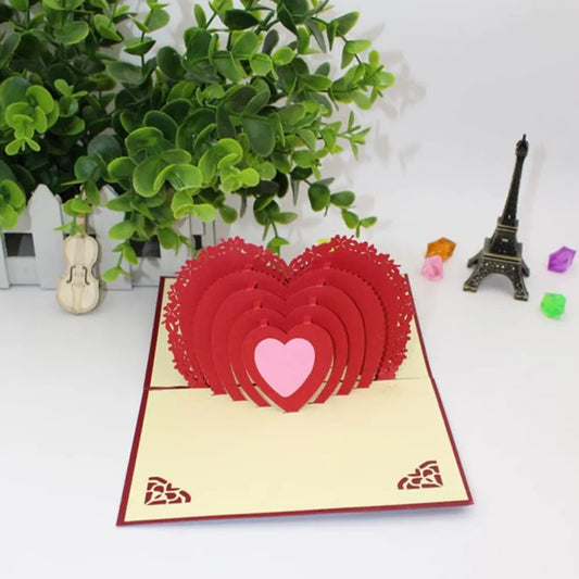 3d paper wish card high quality all design good wishing (all birthday christmas cartoon love heart card) (1 pc) - home