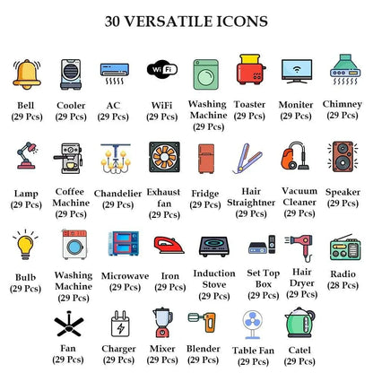 3d premium switch stickers – 149 pcs
