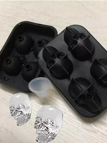 3D Skull Silicon Ice Cube Tray