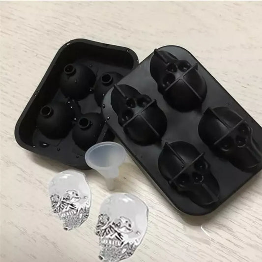 3d skull silicon ice cube tray - home essentials
