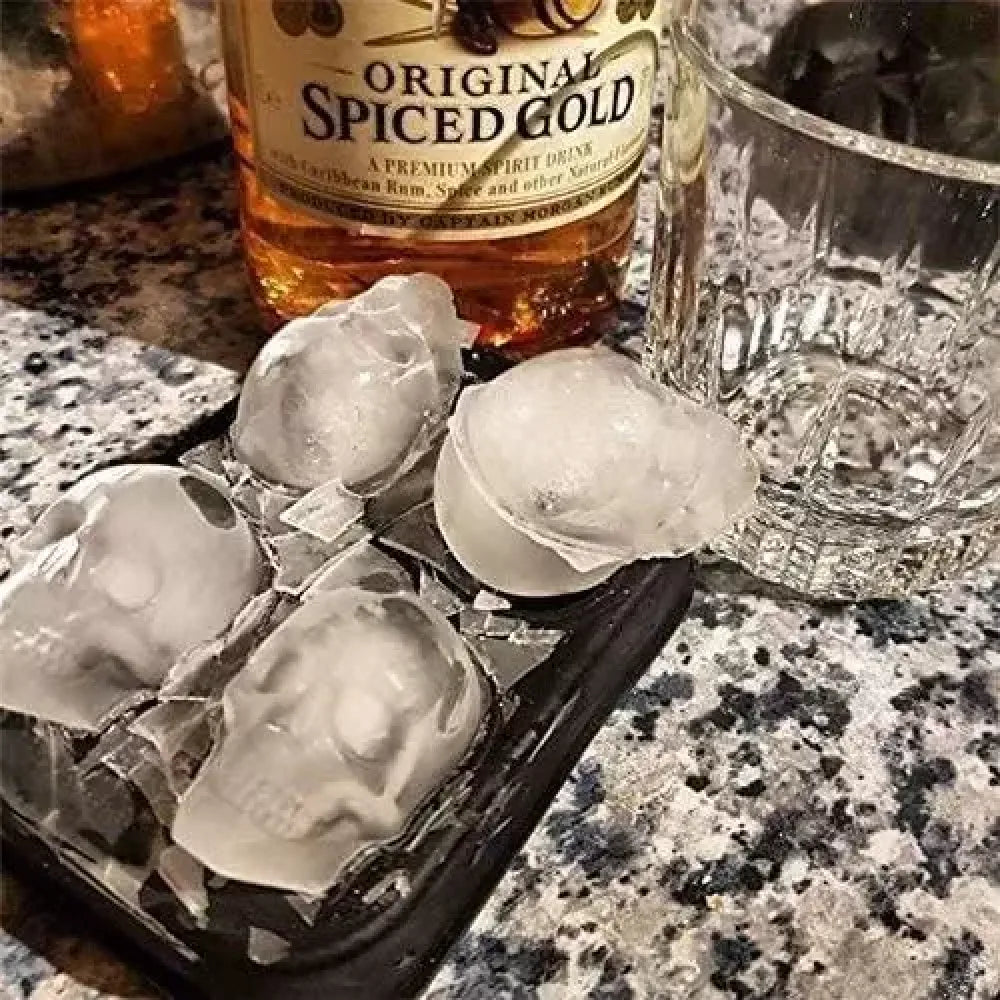 3d skull silicon ice cube tray - home essentials