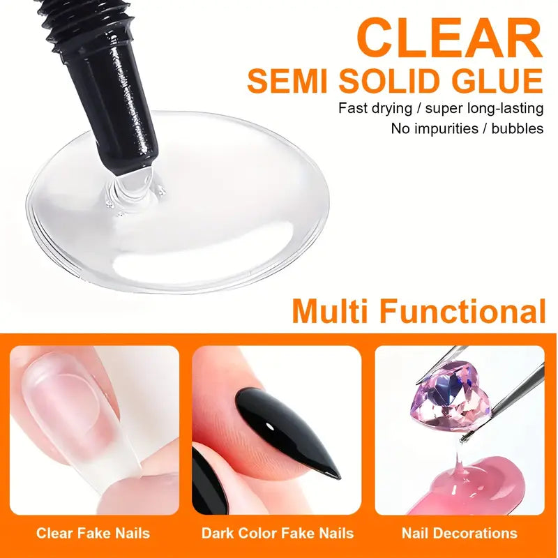 Quick dry nail glue (pack of 2)