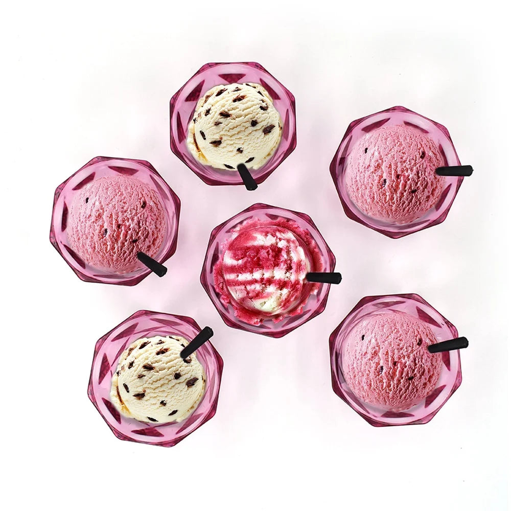 6 pc diamond ice cream bowl set
