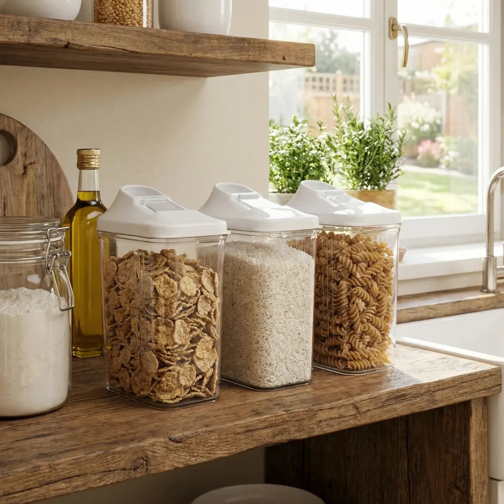 3pc kitchen storage jar set - home &