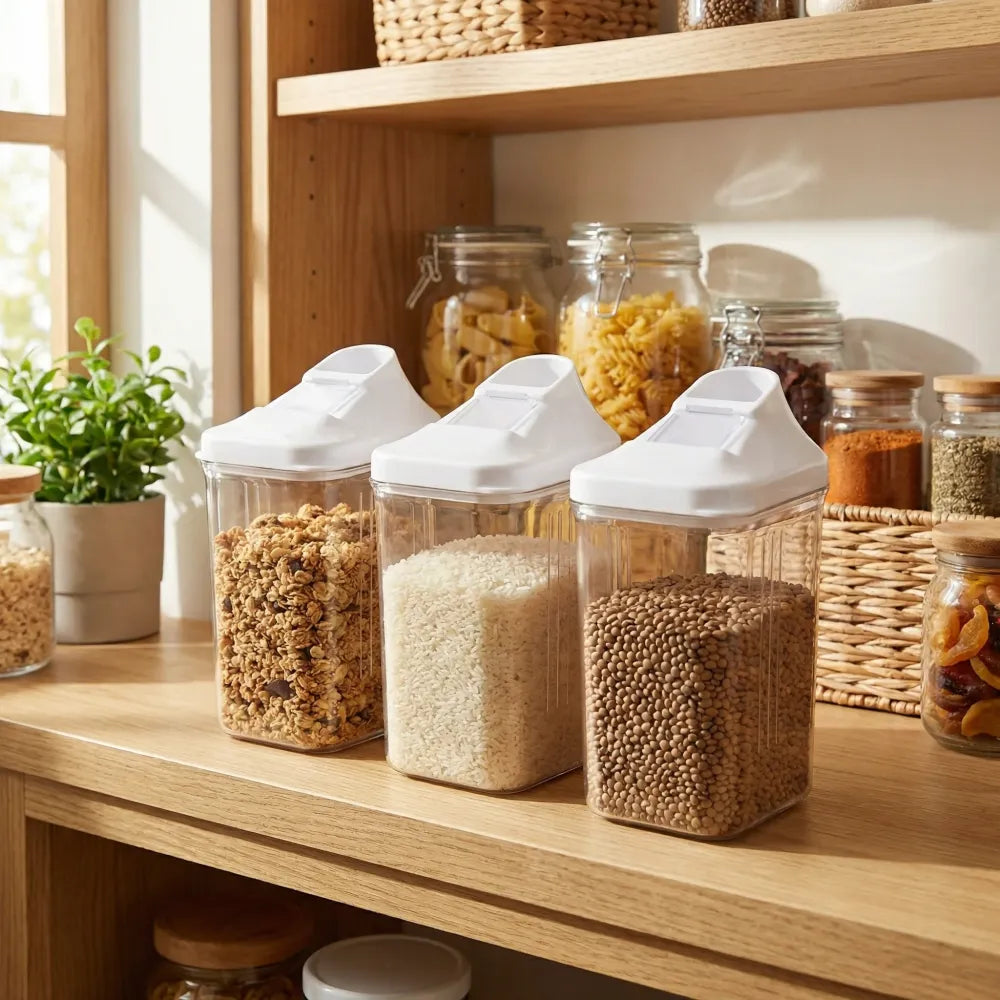 3pc kitchen storage jar set - home &
