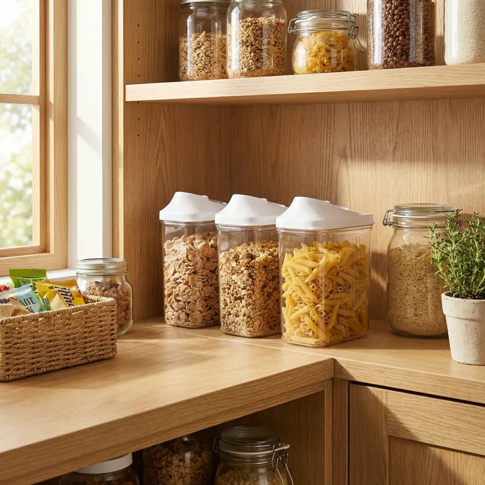 3pc kitchen storage jar set - home &