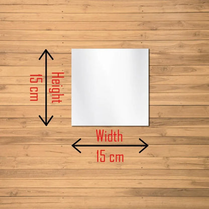 4 big square silver 3d acrylic mirror wall sticker