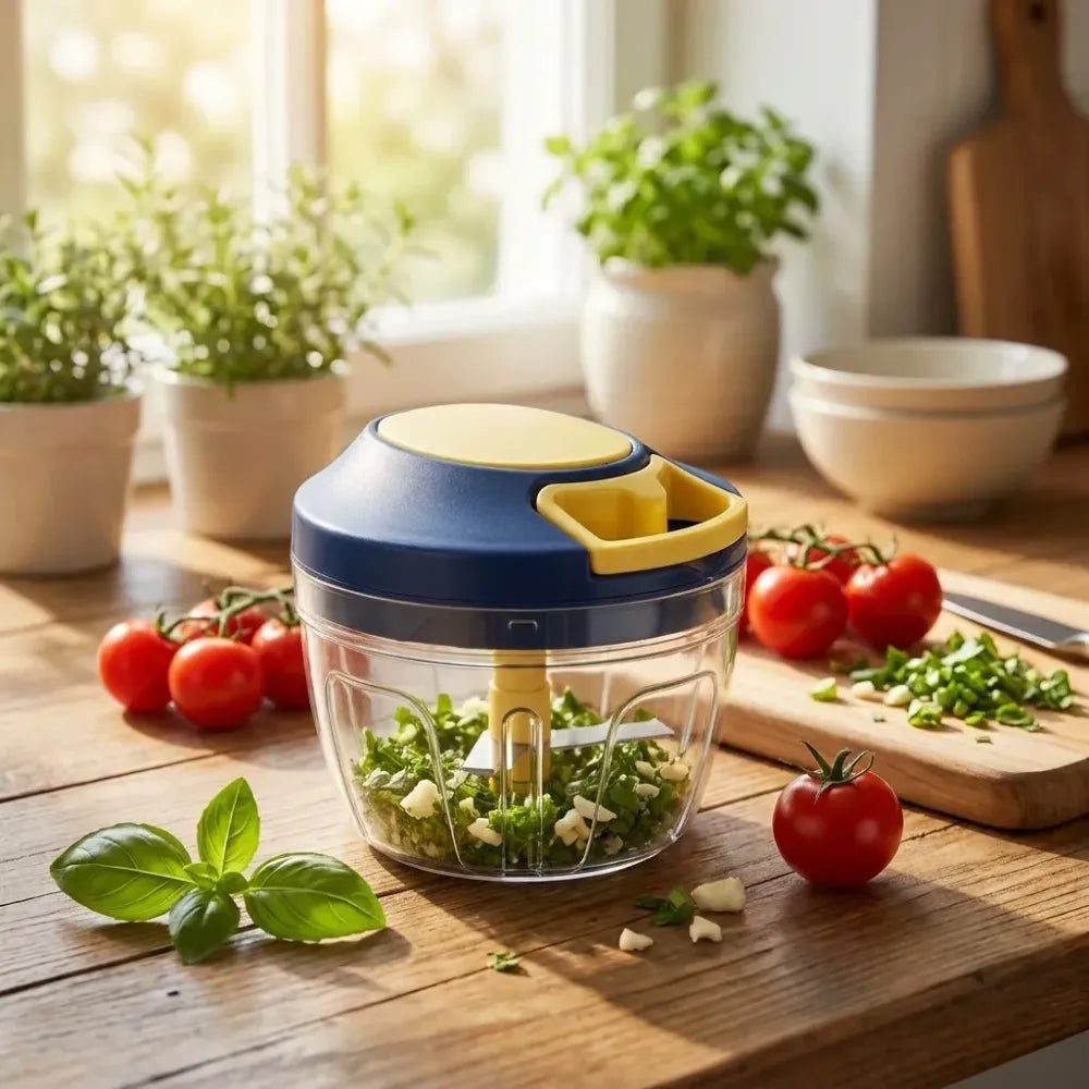 4-blade manual chopper – 650ml - home & kitchen