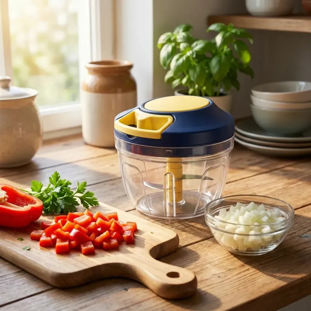 4-blade vegetable & fruit chopper - home kitchen