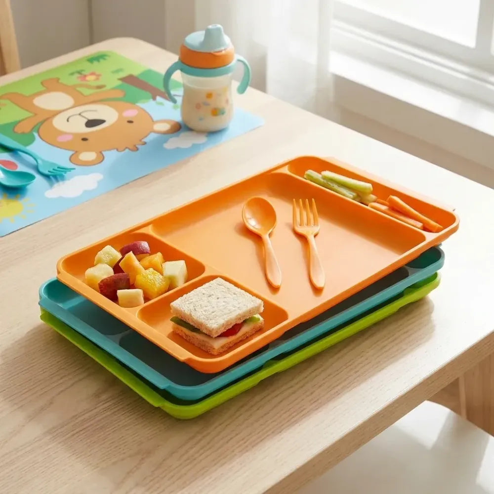 4-compartment dinner plate set - home & kitchen