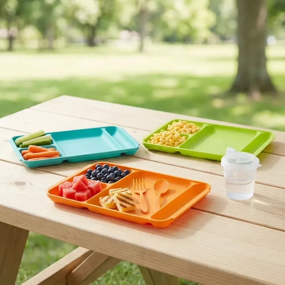 4-compartment dinner plate set - home & kitchen