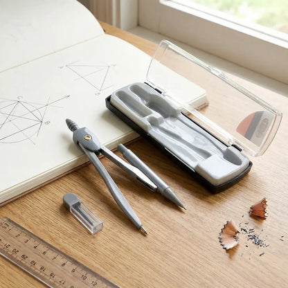4-in-1 premium geometry compass set for students and professionals - office