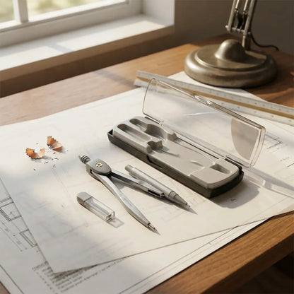 4-in-1 premium geometry compass set for students and professionals - office