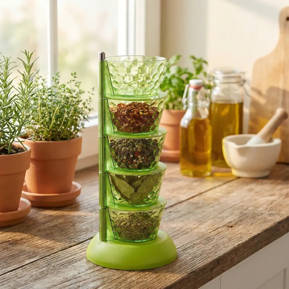 4-in-1 rotating spice rack - home & kitchen