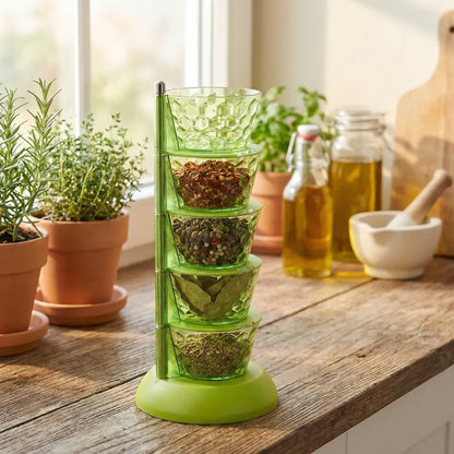 4-in-1 rotating spice rack - home & kitchen
