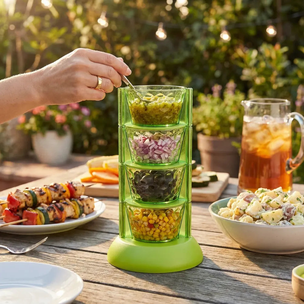 4-in-1 rotating spice rack - home & kitchen