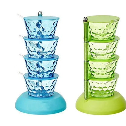 4-in-1 rotating spice rack - home & kitchen