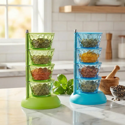 4-in-1 rotating spice rack - home & kitchen