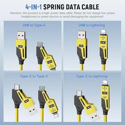 4 in 1 spring data cable