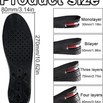 4-layer adjustable height insole