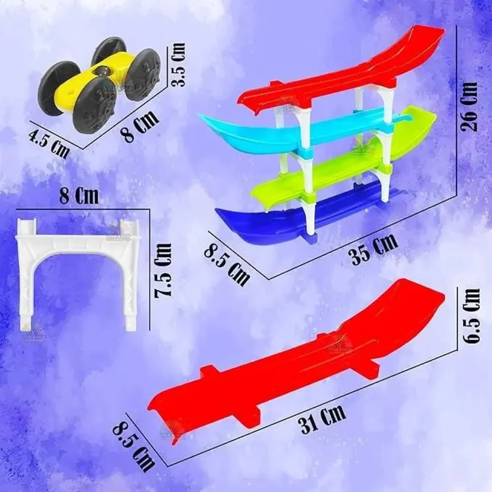 4-level ramp racer toy set