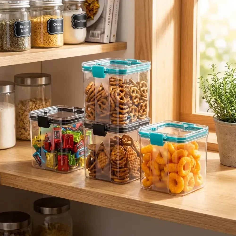 4 pc 700ml square food containers - home & kitchen