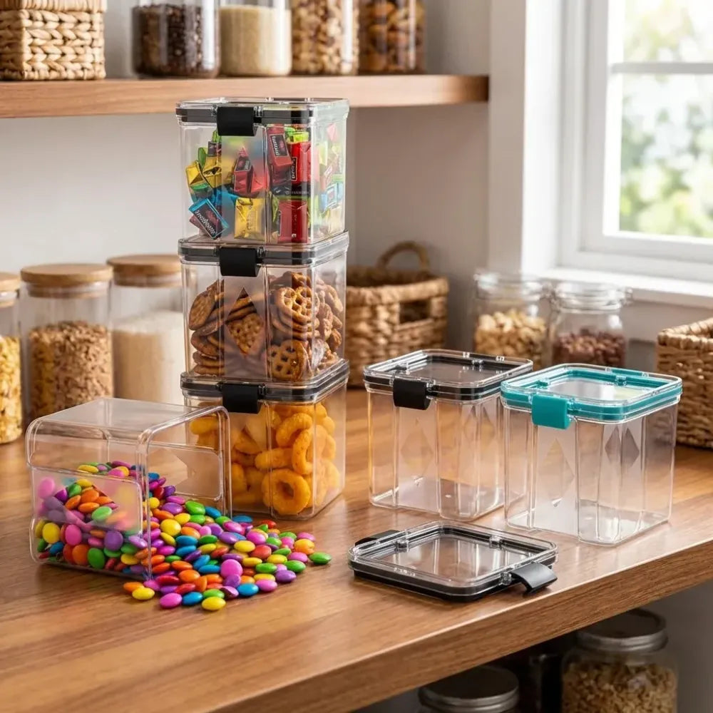 4 pc 700ml square food containers - home & kitchen