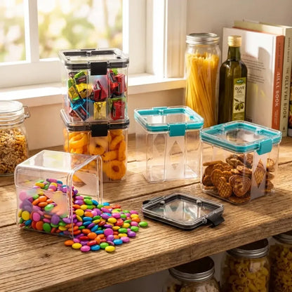 4 pc 700ml square food containers - home & kitchen