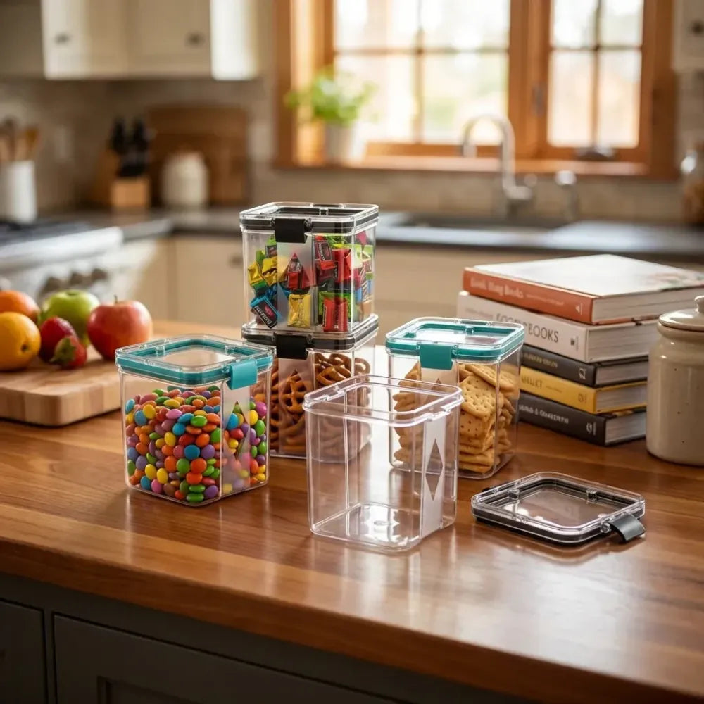 4 pc 700ml square food containers - home & kitchen