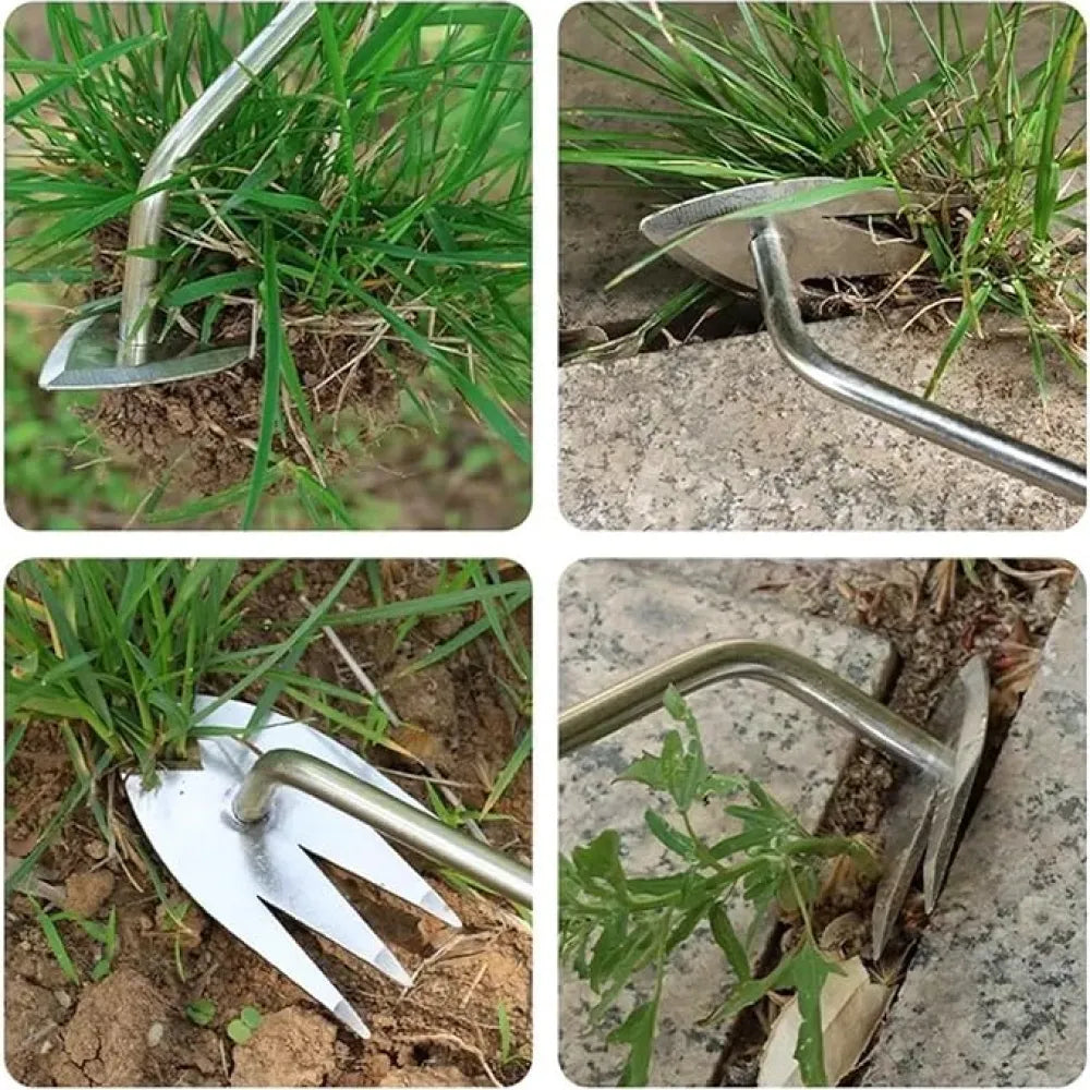 4-prong metal weed puller